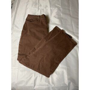Gloria Vanderbilt Amanda High Rise Brown Jeans Size 16 Womens Casual Pants